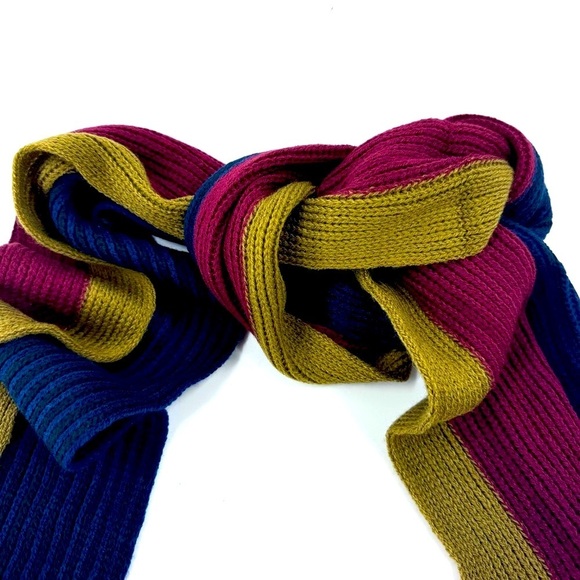 Unbranded Striped Scarf with fringe - Unisex - Picture 3 of 7